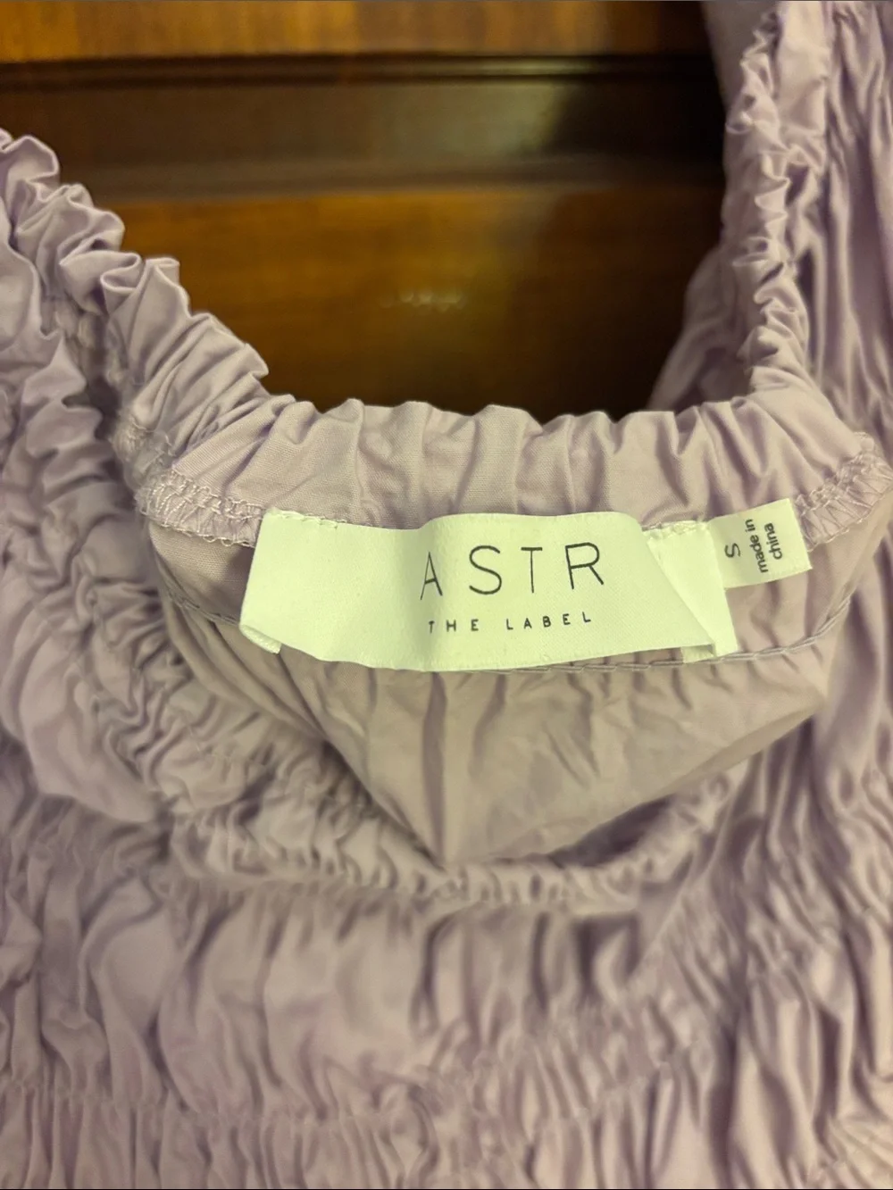 ASTR The Label Women’s short sleeve purple blouse